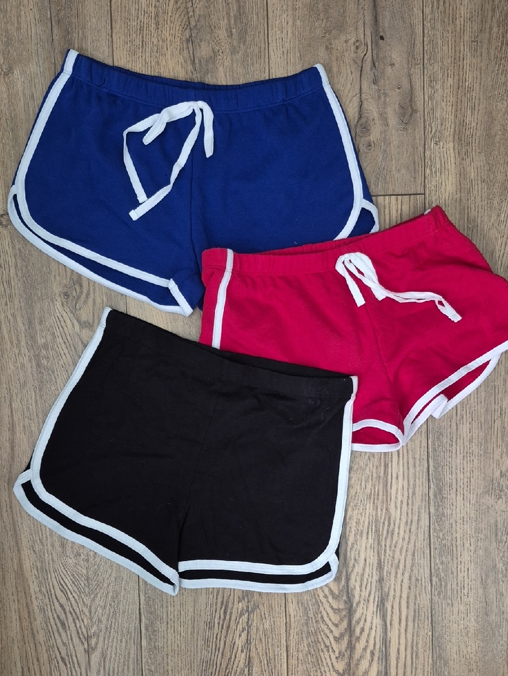 Women’s Triple-Pack Retro Athletic Shorts - Blue, Red, Black - NWOT